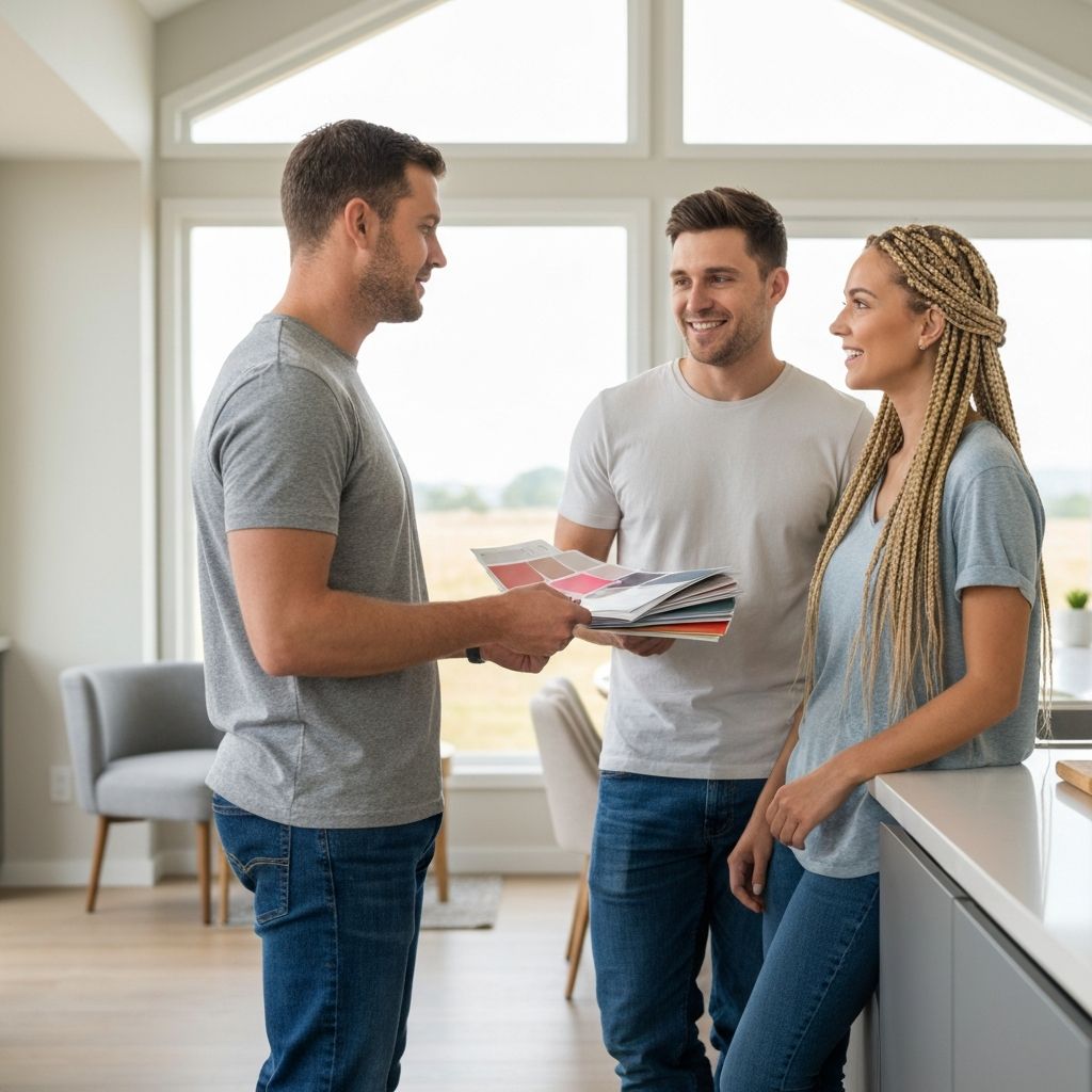 Contractor consulting with homeowner